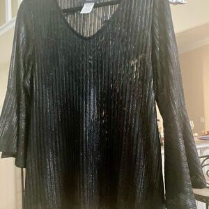 MSK Black Shimmer Top